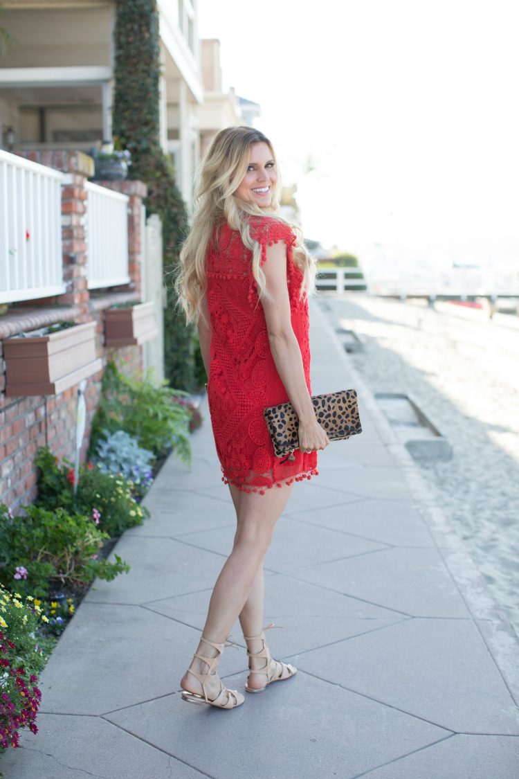 Red Lace Tunic Dress | Sapphire Diaries