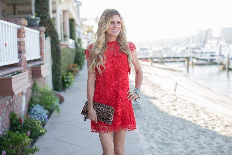 Red Lace Tunic Dress | Sapphire Diaries
