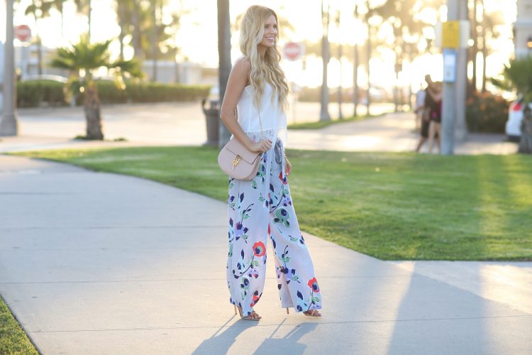 Floral Wide Leg Pants | Sapphire Diaries