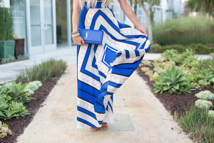 Blue and White Maxi Dress | Sapphire Diaries