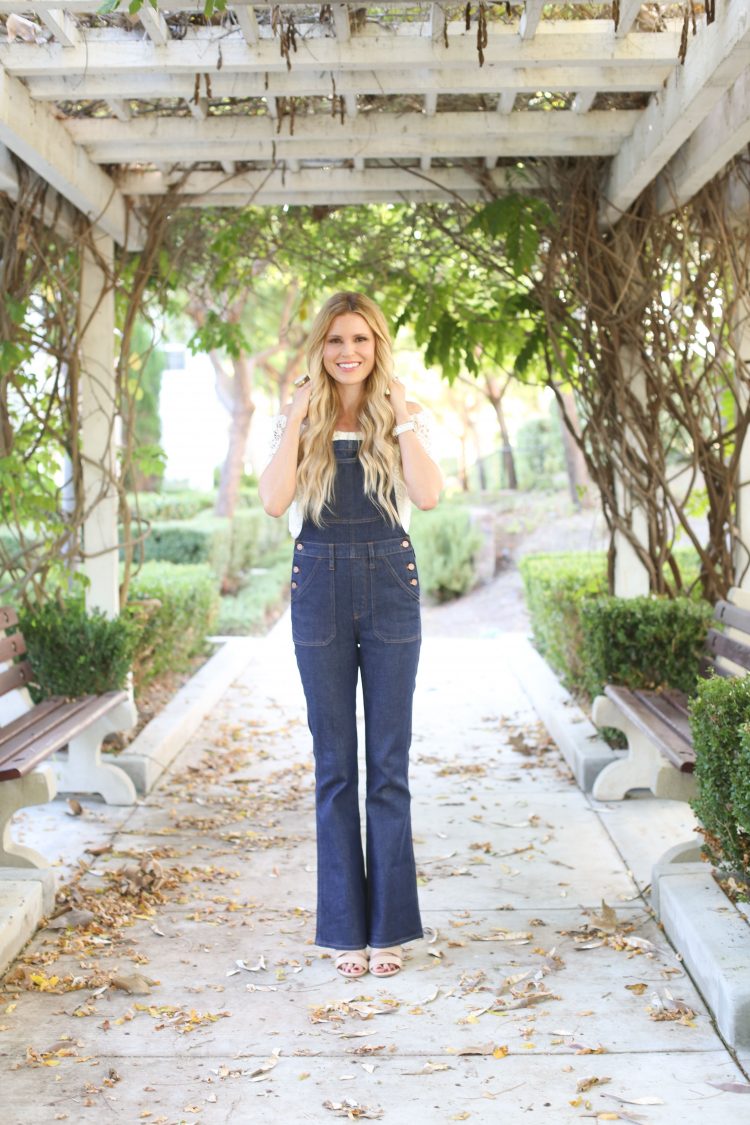Madewell Flare Overalls | Sapphire Diaries