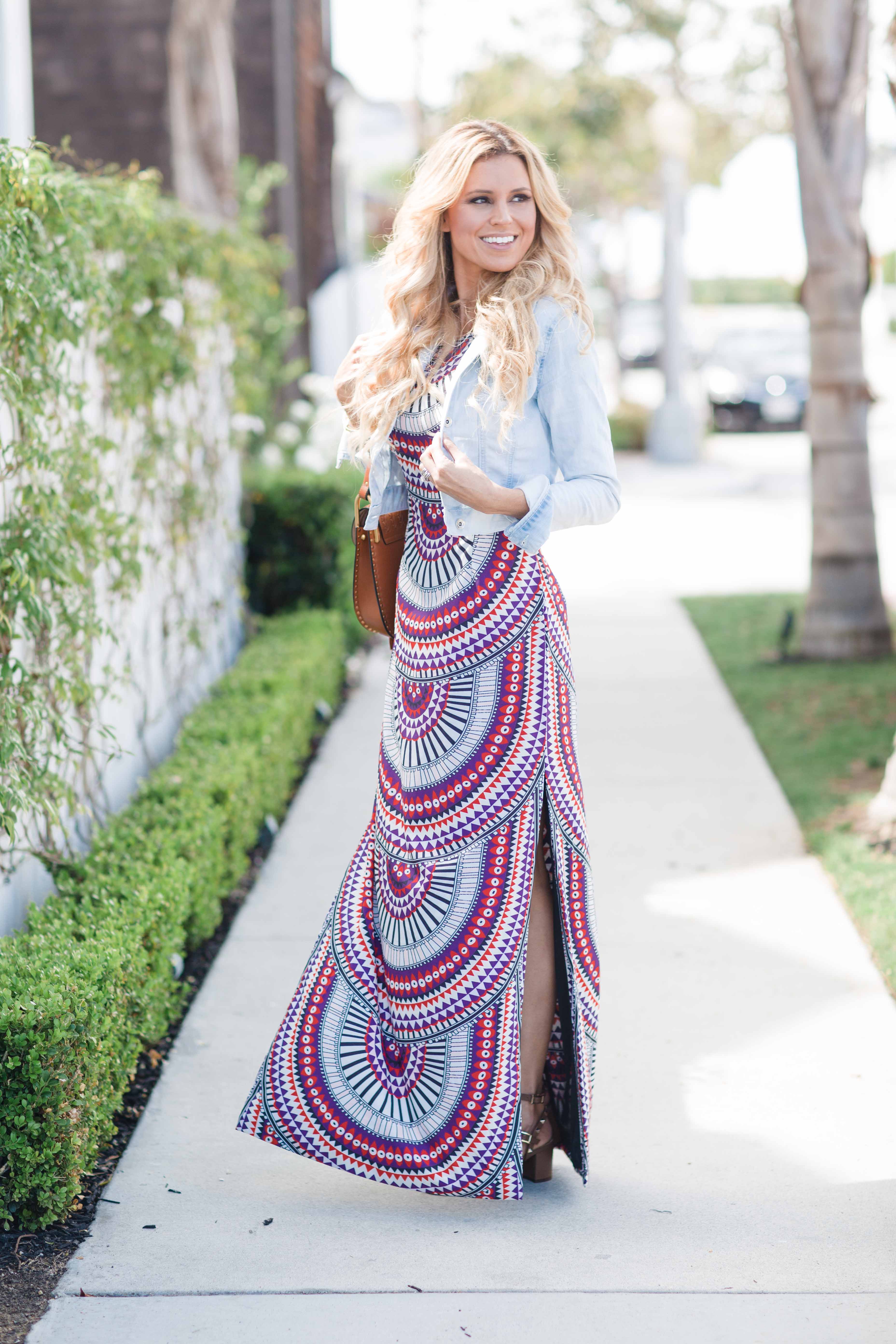 Cropped Jacket With Maxi Dress Hot Sale 