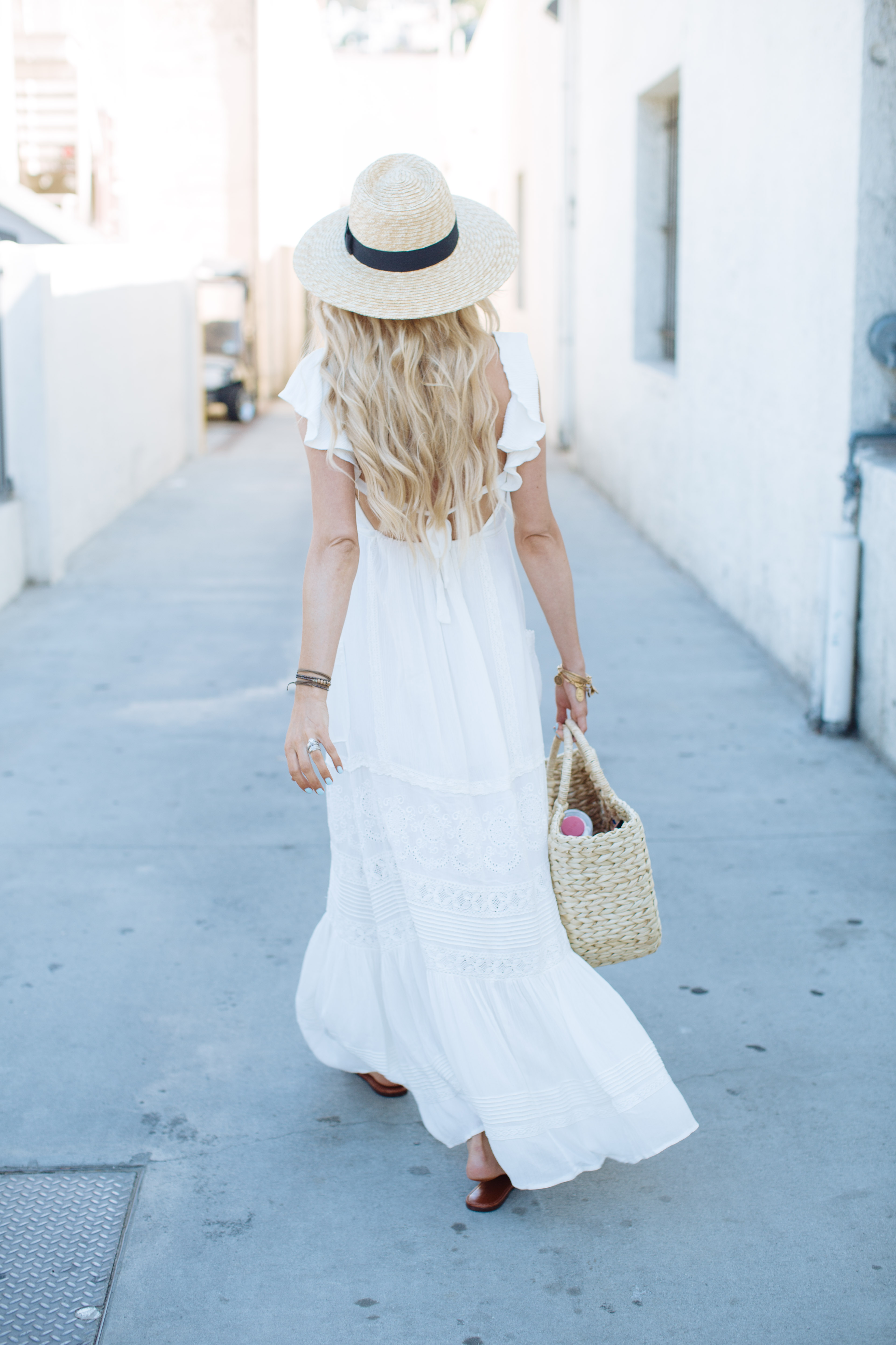 White Boho Summer Dress