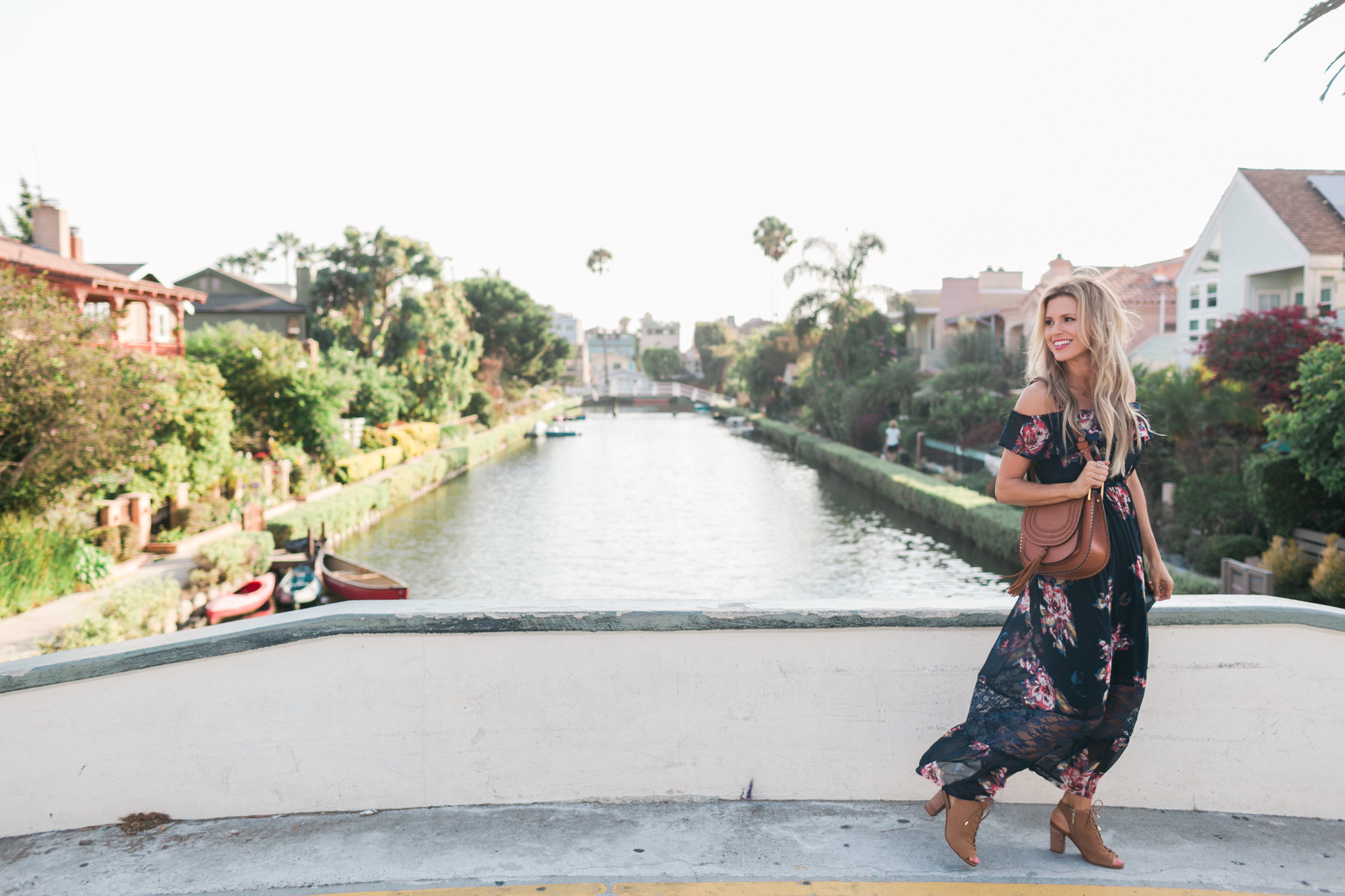 Navy Floral Lace Maxi Dress