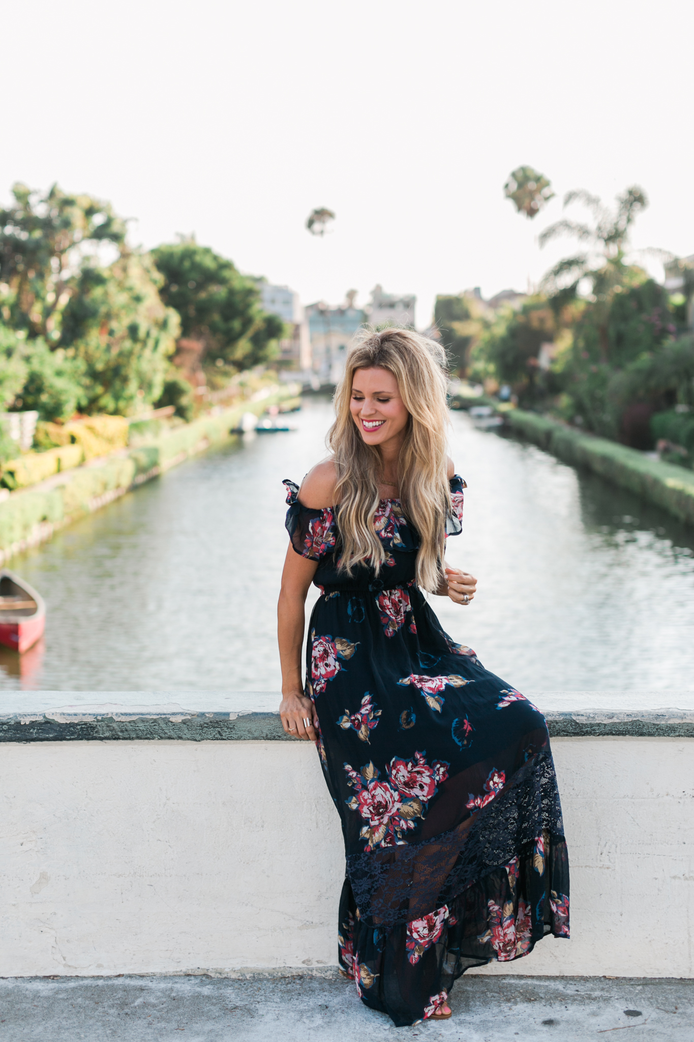Abercrombie & Fitch Off-the-Shoulder Maxi Dress