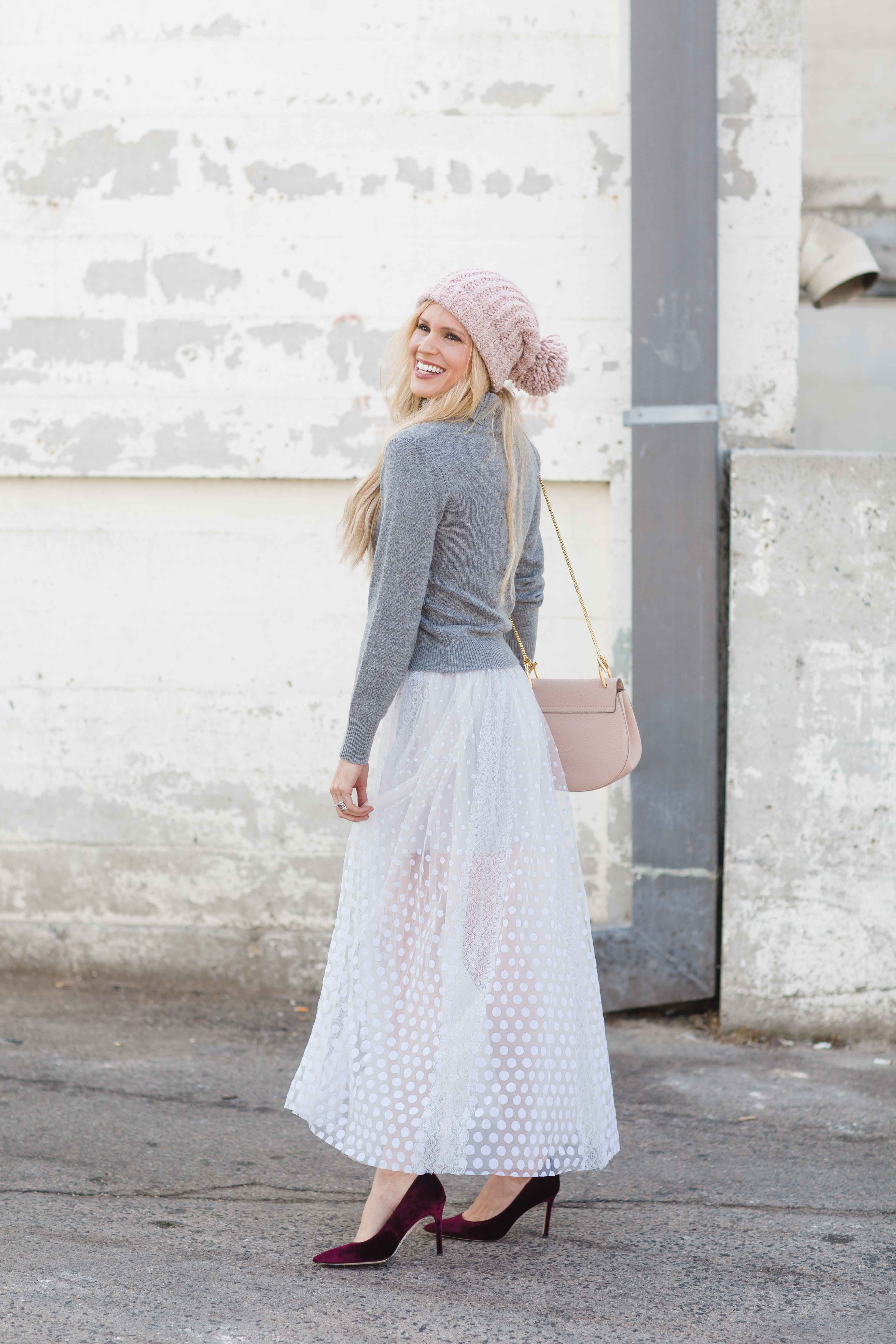 Free People Tutu Tulle Skirt Polka Dot