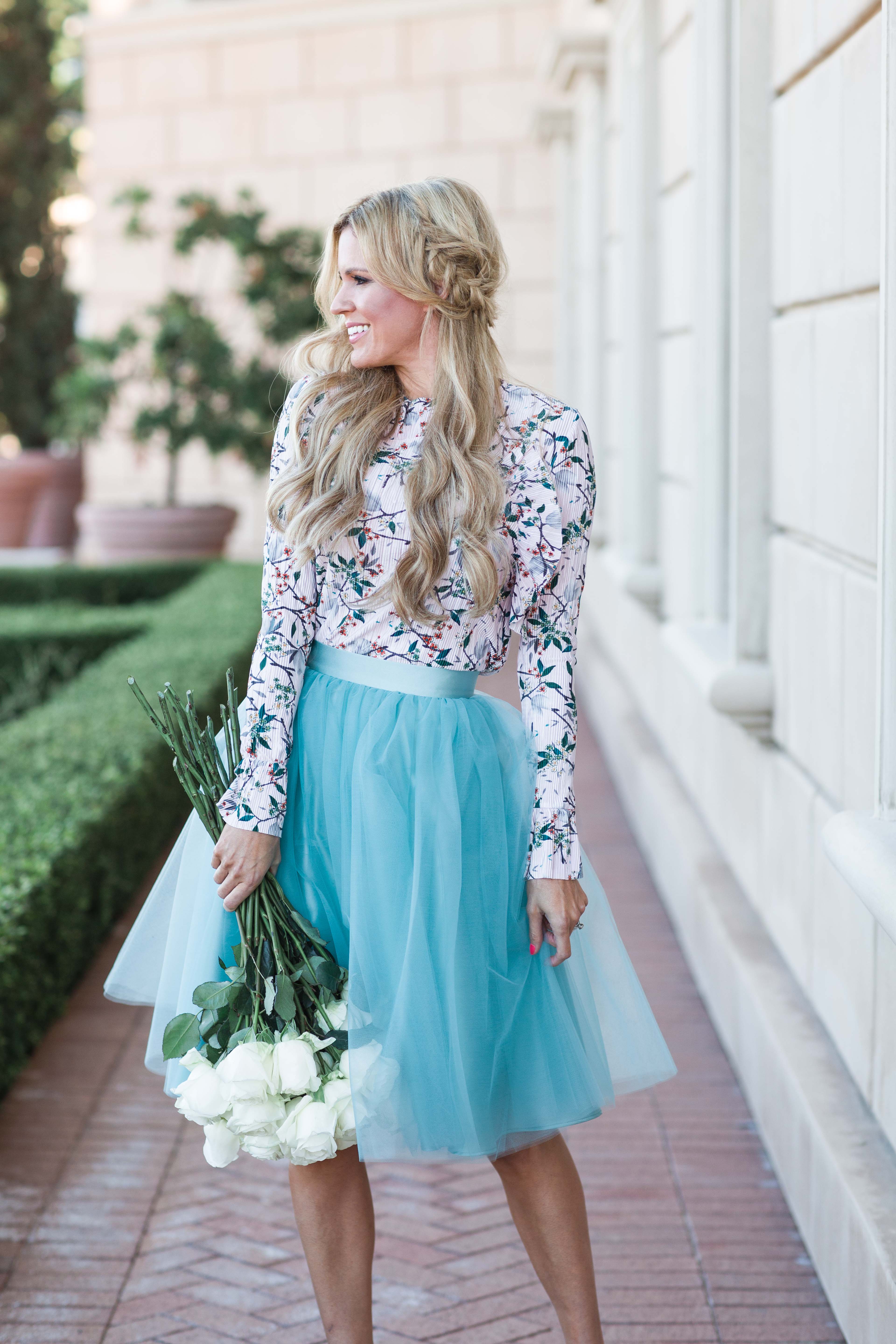 Turquoise Tulle Skirt